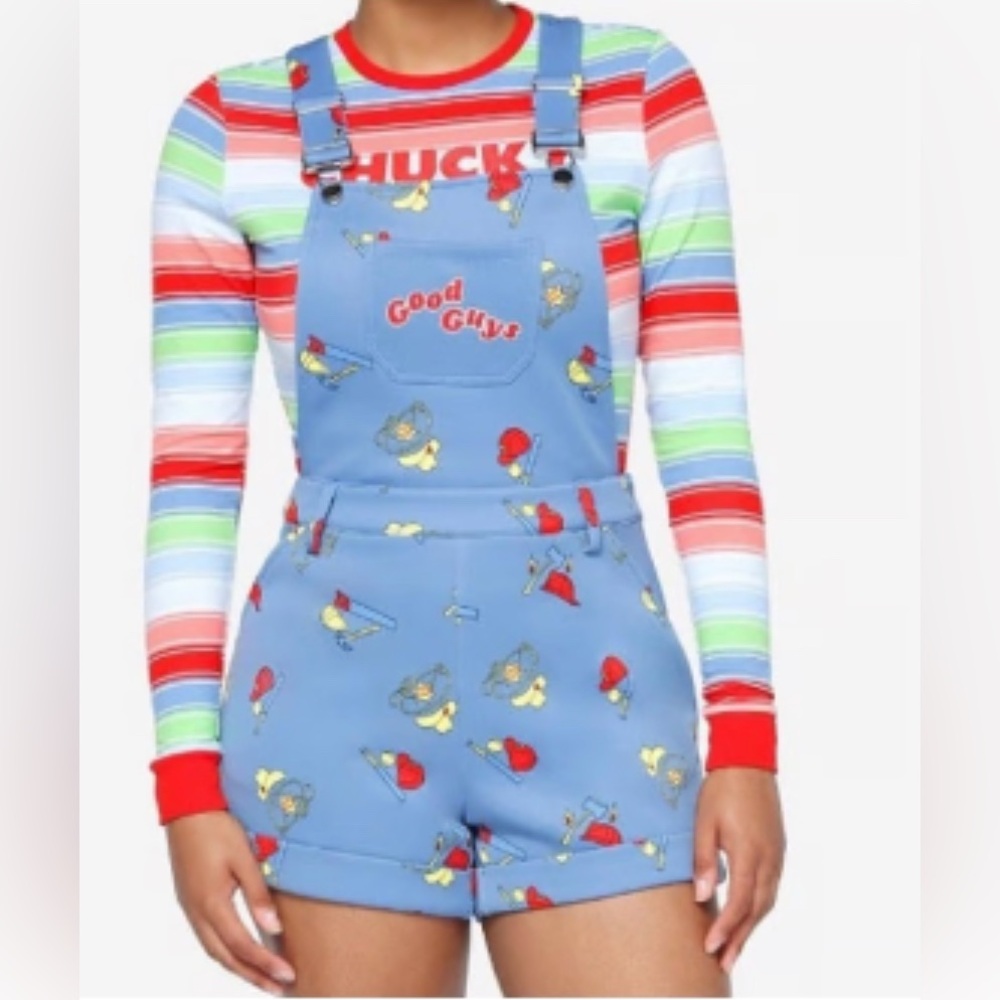 NEW Hot topic Chucky Good Guys Overalls Costume Halloween